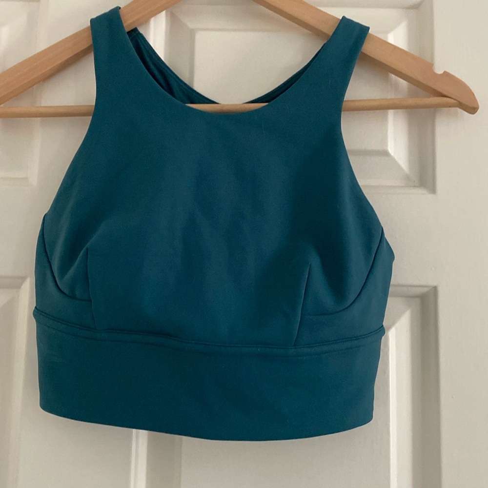 lululemon athletica Teal High-Neck Sports Bra